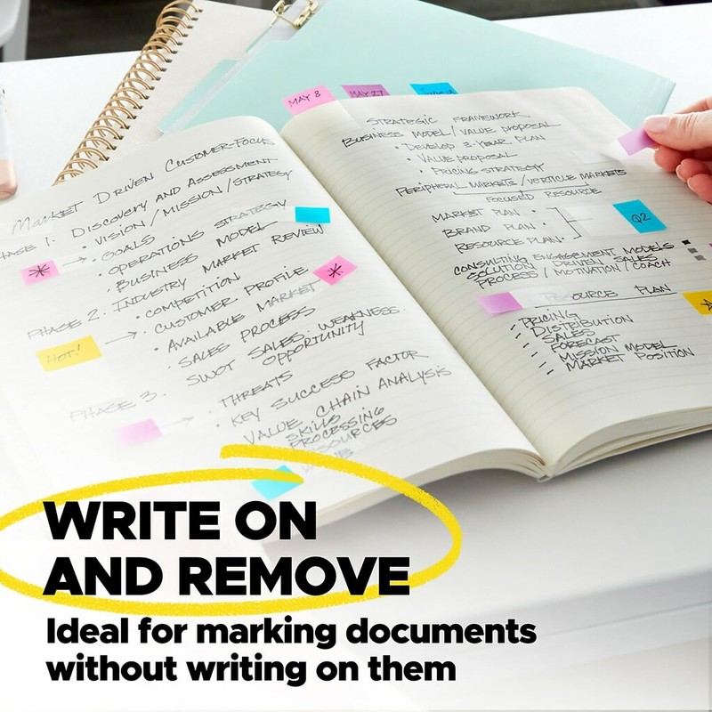 Post-it 680ppbgva Side Flag Value Pack, Assorted Colours, 200 Flags