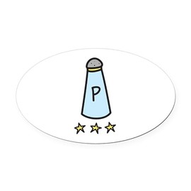 CafePress Pepper Shaker Euro Oval Car Bumper Magnet