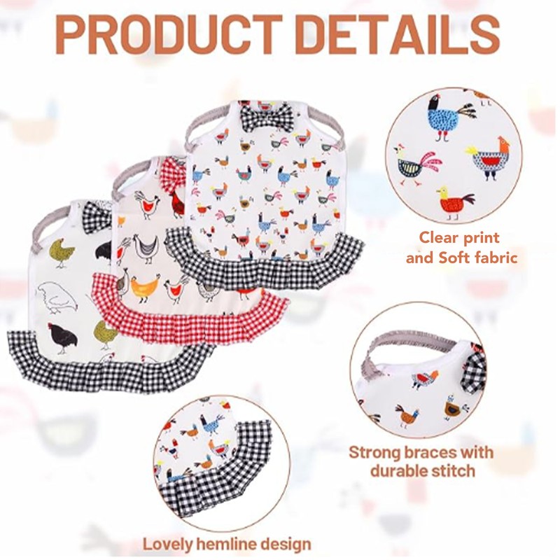 8 Pcs Chicken Saddle for Hens Wing Back Protector Elastic