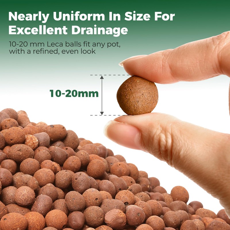 T4U Leca Clay Pebbles for Plants, 1.5qt 10-20 mm Clay