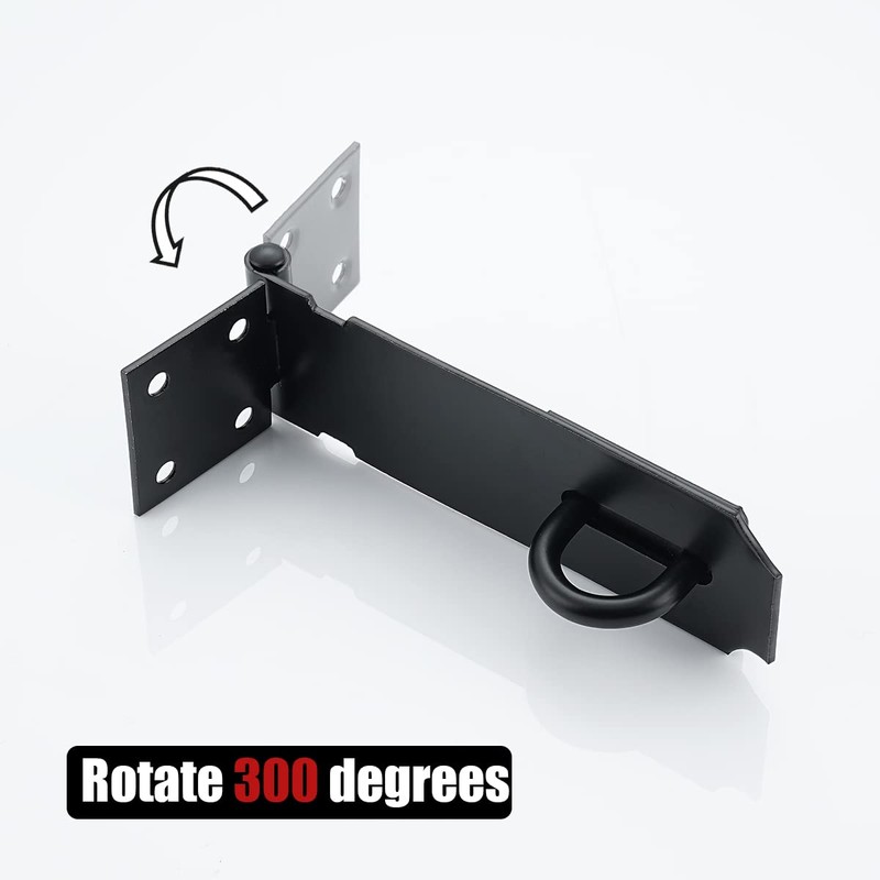JQK Door Hasp Latch Lock, 5 Inch 304 Stainless Steel