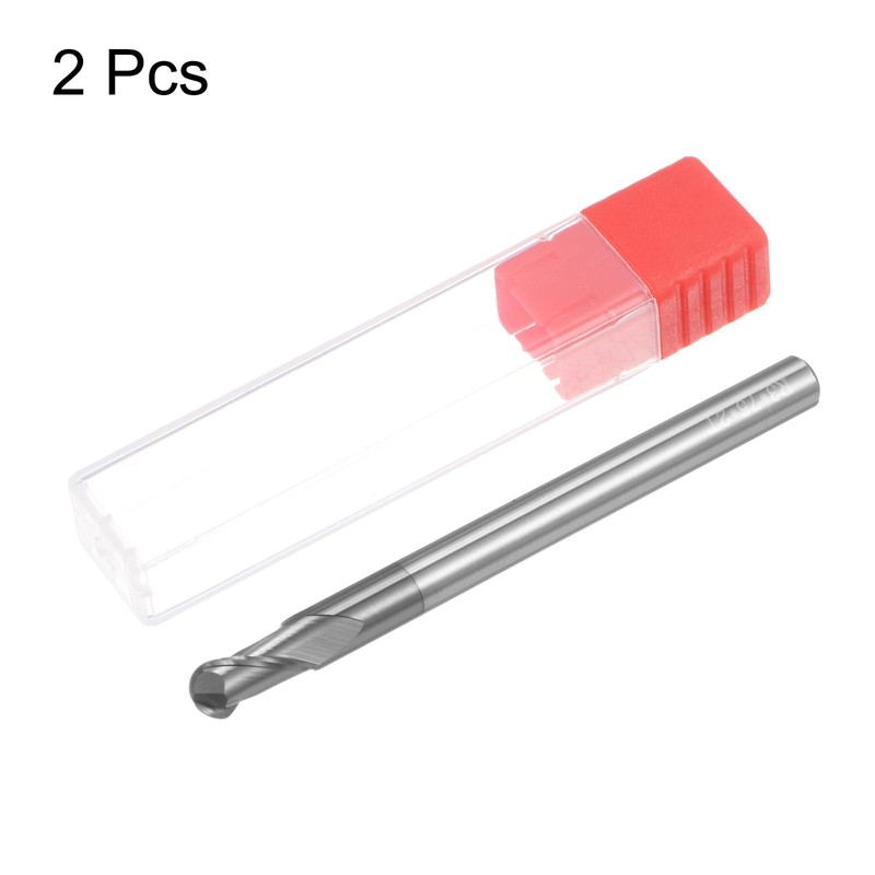 sourcing map 2pcs Ball Nose End Mills CNC Router Bits,