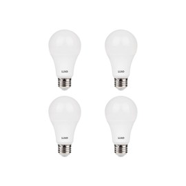 LUNO A19 Dimmable LED Bulb, 11W (75W Equivalent), 1100 Lumens, 5000K (Daylight), Medium Base (E26),UL & Energy Star (4-Pack)