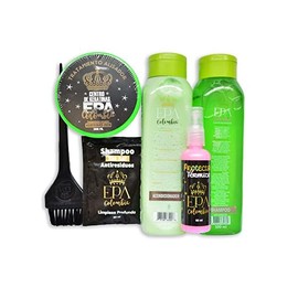 PACK KERATINA EPA COLOMBIA. Thermal Mask. With proteins, BIOTIN, Argan oil, Collagen. Repairs, moisturizes, softens, provides mirror shine. Free of formaldehyde and ammonia.