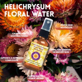 Deve Herbes Pure Helichrysum Floral Water (Hydrosol) (Helichrysum Italicum) Natural Therapeutic Grade for Skin - 100ml (3.38 oz)