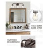zeyu 23" Oil Rubbed Bronze Vanity Light Fixture, 3-Light Farmhouse