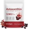 Astaxanthin 12mg Softgels from Microalgae – 120 Capsules – Antioxidant