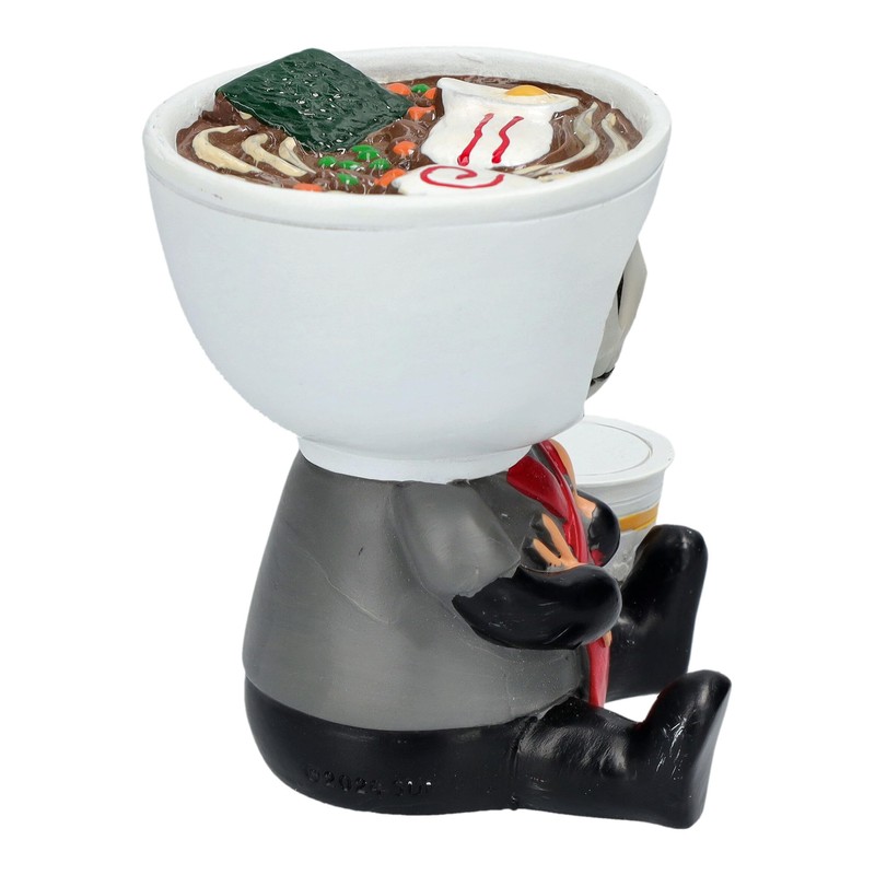 Furrybones 'Ramon' Figurine - Whimsical Skeleton with Ramen Bowl, Hand