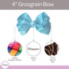4 Inch Grosgrain Hair Bow for Girls (Light Blue)
