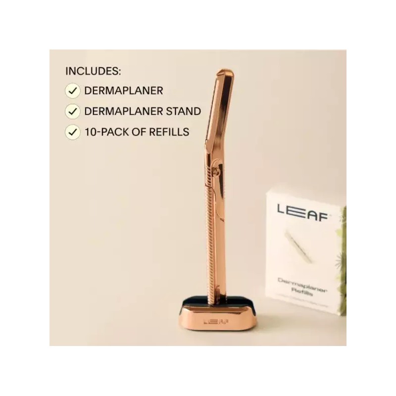 DermaPlane 쉐이브 | 더마플레인 키트 여성용 올메탈 재사용 면도기 및