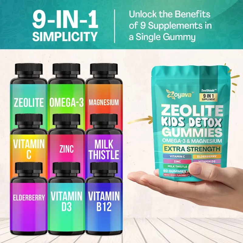 Kids Multivitamin Gummies Mixed Berry Flavor, Daily Nutrient Supplement for