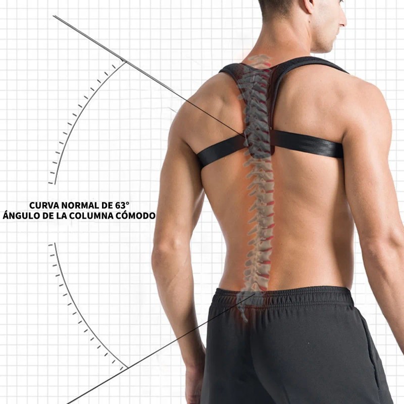 Corrector Postura Espalda Faja Ajustable Para Hombre Mujer --