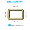 PATIKIL Flat Metal Rectangle Rings 3/4" / 19mm, 8 Pcs
