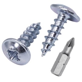(Pack of 550) Zinc Plated Steel 3.5 x 10mm Wood Screws Metal Screws Modified Truss Head Self Tapping (550, 3.5 x 10mm)