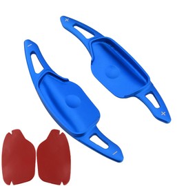 sumaikeji Aluminum Alloy Car Steering Wheel Shift Paddle Extension Sticker for Kia Sportage(2020-2022)/Sorento Hybrid (2021-2025)/Forte GT(2020-2024)/Carnival Hybrid(2025) (Blue)