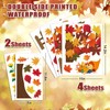 FYSUIMU Fall Tree Cartoon Window Cling Stickers Maple Leaves Scarecrow