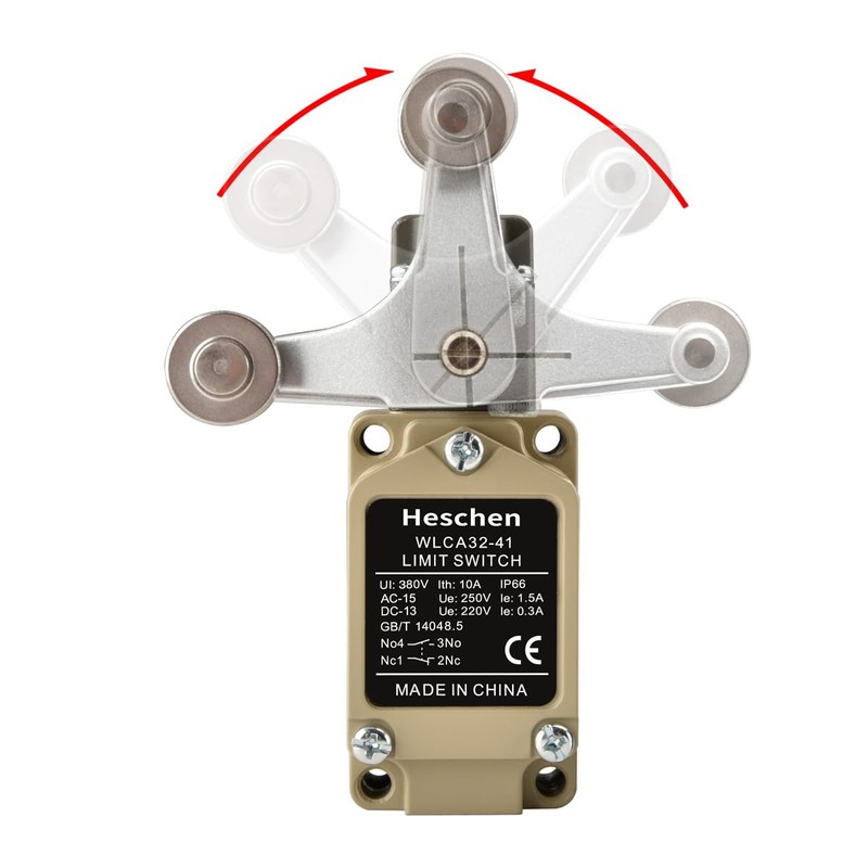 Heschen Limit Switch, WLCA32-41, 1NO + 1NC, 380V 10A, Push