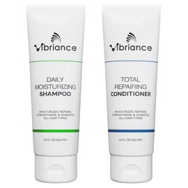 Vibriance Shampoo and Conditioner Set - Strengthening Shampoo Infused with Biotin for Aging Hair - Deeply Hydrating and Moisturizing Conditioner for Dry, Damaged Hair