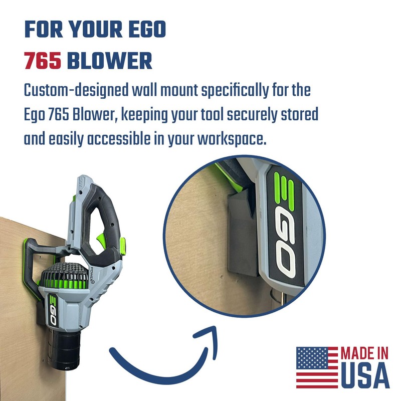 Wall Mount/Mounting Bracket Compatible with EGO 765 Leaf Blowers (Ego