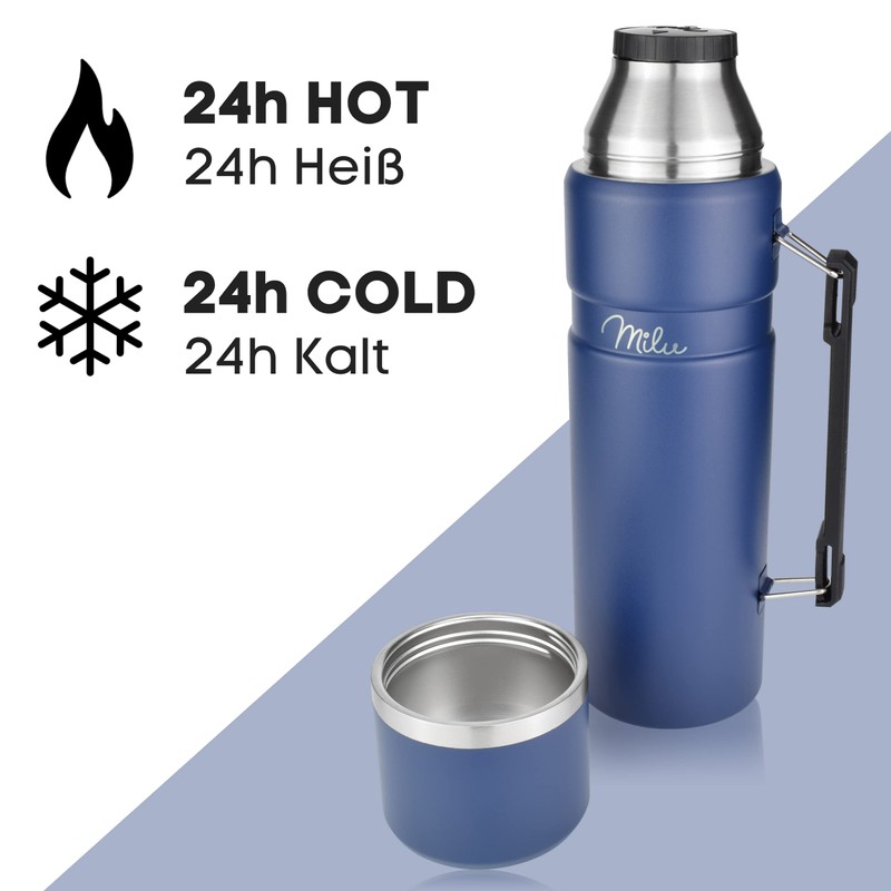Milu Thermos Flask 1 L - Thermos Flask with Handle