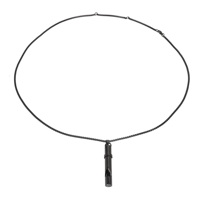 Breathing Necklace Reducing Stress Whistle Shape Steel Meditation Anxiety Necklace