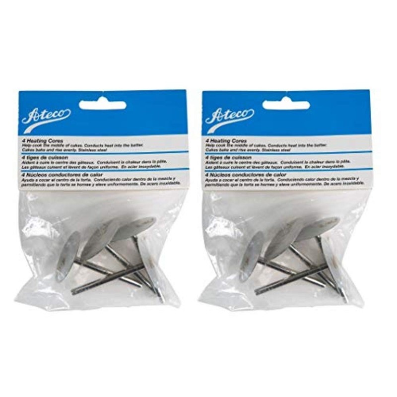 Ateco Cake Heating Cores, Set of 4 (Stainless Steel, Round,