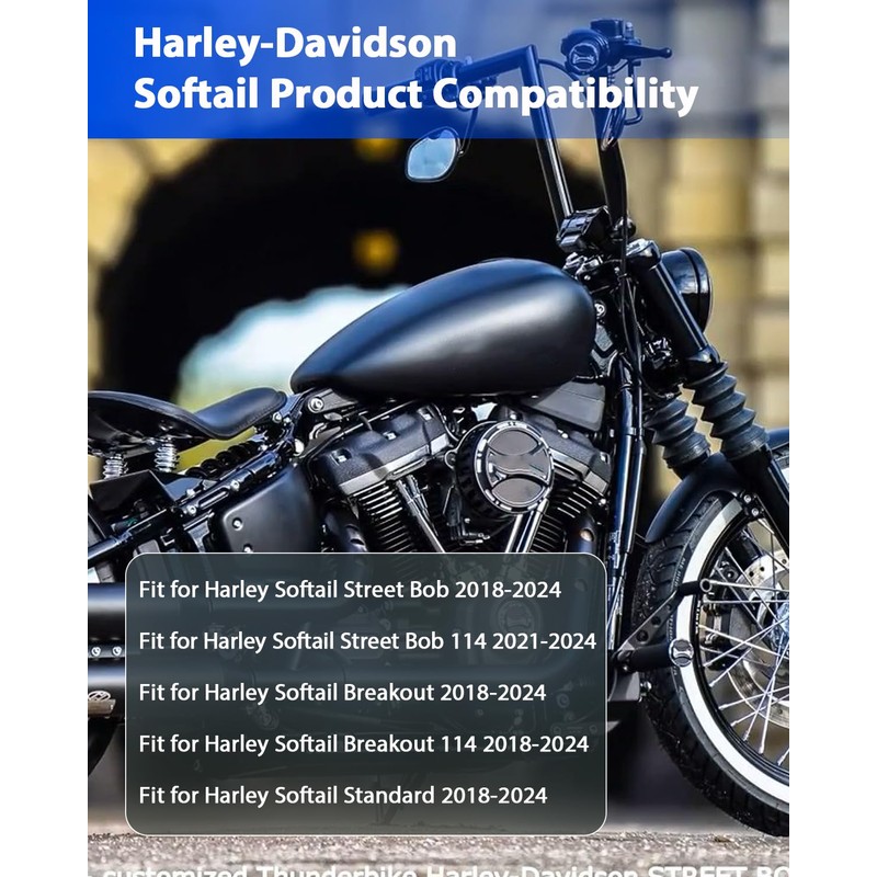 Pop-up Tank Cap Compatible with Harley Softail Street Bob Breakout