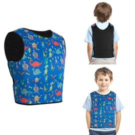Weighted Compression Vest for Children Aged 2 to 14 Years Helps Children with ABR, Irritation Flood, Autism, ADHD, SPD, SI Disorder (Contains 2.65 lbs Removable Weights)