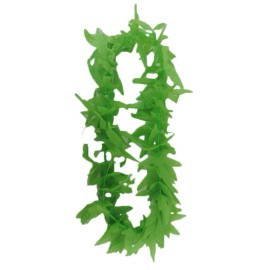 Novelty Giant Lei Headband & Wristband Set Pot Green Fern Leaf Luau Hippie Costume Accessory