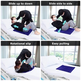 LOSCHEN] Tubular Slide Sheet for Patient Transfer, Sliding Draw Sheets to Assist Moving Elderly for Cars, Vehicles, Wheelchairs and Bed Transfers (60x40cm, Navy Blue
