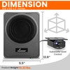 Pyle 8-Inch Low-Profile Amplified Subwoofer System - 600 Watt Compact