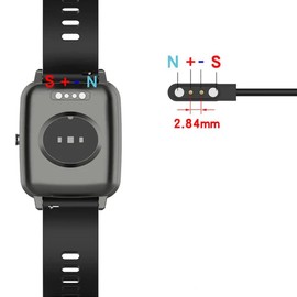 Smart Watch Charger Cable 2 Pin Cord,Compatible with YAMAY Willful Letsfit Letscom Umidigi Uwatch 3S 3 2 2S Urun Smart Watch Magnetic USB Charging Cable (1)