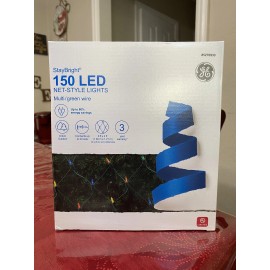 GE StayBright 150 LED 6-ft x 4-ft Constant Multicolor Christmas Net Style Lights