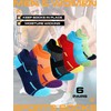 Fourluoo 6 Pairs Ankle Hiking Running Socks for Men Women