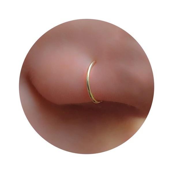 Tiny FAKE Nose Ring Hoop 22 G - Faux Clip