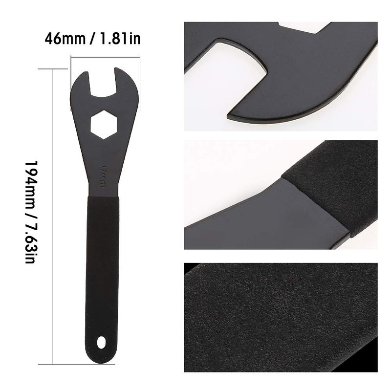 Hominas Multi-Function Carbon Steel Cone Wrench Spanner Bike Bicycle Repair