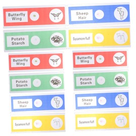 Hohopeti 12 pcs Prepared Microscope Slides for Educational Science Classroom Must Haves Lightweight Portable Specimens for Microbiology Learning