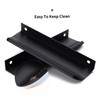 Satanga Edge Matt Black Finger pulls for cabinets Kitchen Concealed