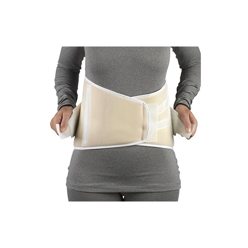 CHAMPION Industrial Belt Back Brace Abdominal Support Shoulder Straps, Black