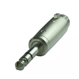 YOVUS 3-Pin XLR Female to 1/4 Stereo 6.35mm Male Plug TRS Audio Cable Cord Mic Adapter