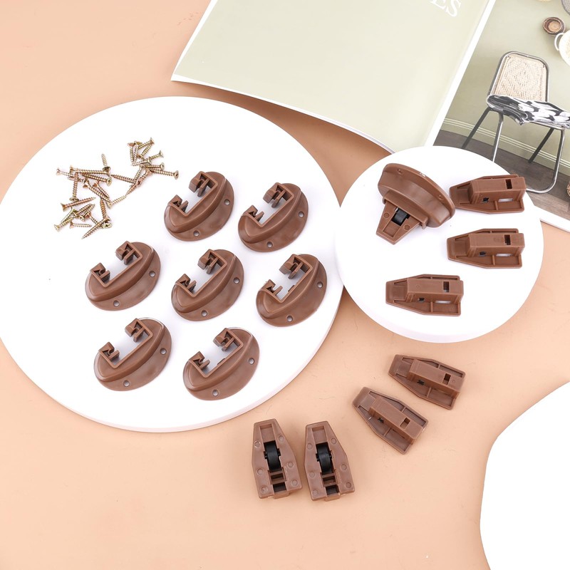 8 Sets Plastic Drawer Track Guides Kit, for Kenlin Rite-Trak