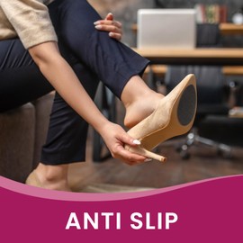 Non Slip Shoe Pads - Welnove 8 Pcs Self Adhesive Shoe Grips on Bottom of Shoes, Shoe Sole Protectors for High Heels, Stilettos, Anti Slip, Protect & Restore Pumps Soles, Noise Reduction for Heels