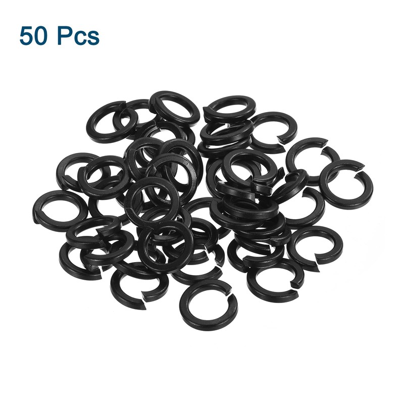 sourcing map M14 Split Lock Washer, 50Pcs Carbon Steel Spring