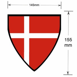 AK Giftshop Denmark Pennant Flag Bunting Birthday Wedding Events Decorations - 12pcs / 2.5m Ribbon