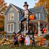 14FT Halloween Inflatable Sitting Skeleton Decorations Outdoor