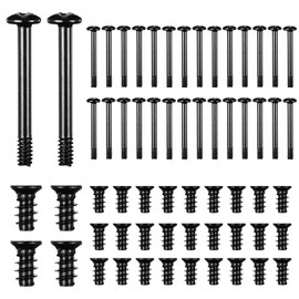 60pcs Computer Case Fan Screws Kit, PC Fan Screws Chassis Fan Screws Computer Screw Set Radiator Screws Flat Case Fan Screw Long and Short Screw