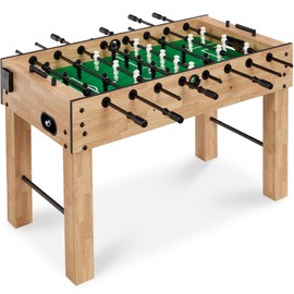 Best Choice Products Large 54 Inch Full-Size Foosball Table for Home, Game Room - Includes 2 Balls, 2 Cup Holders - Natural