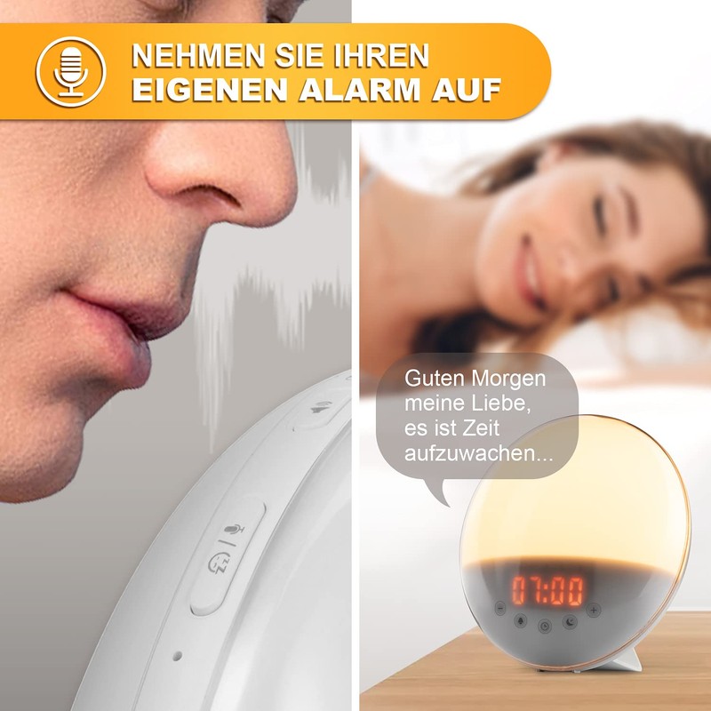 Light Alarm Clock - Daylight Alarm Clock for Awakening in