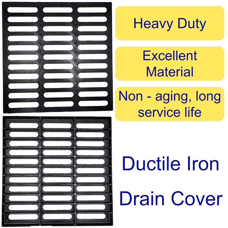 MOSINSBO Cast Iron Drain Grate 24x24 in, B-Class 28100 lbs