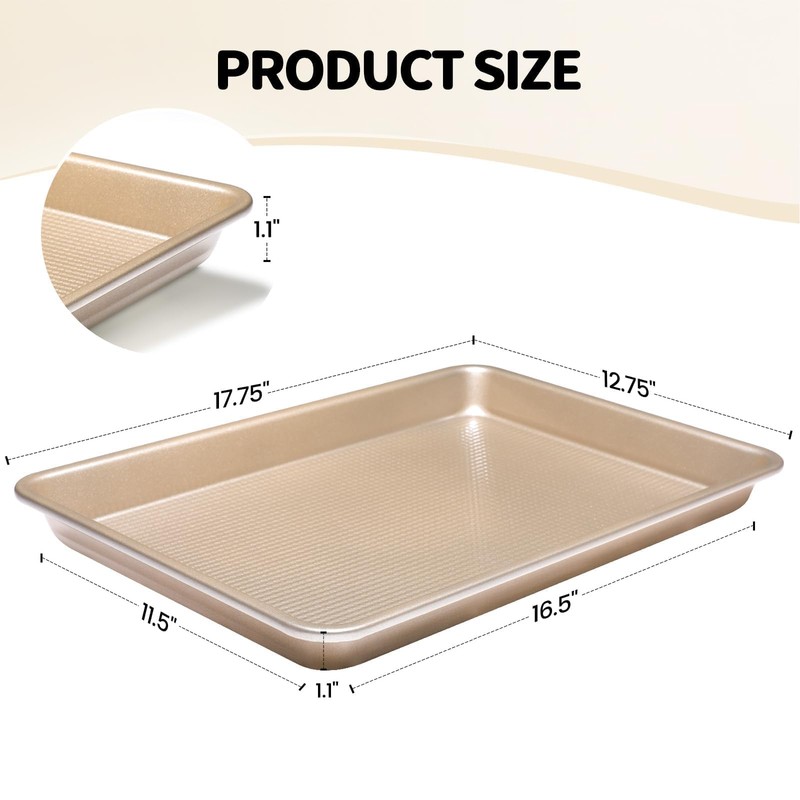 Vinino Half Sheet Pan, Baking Sheet, Cookie Sheets For Baking